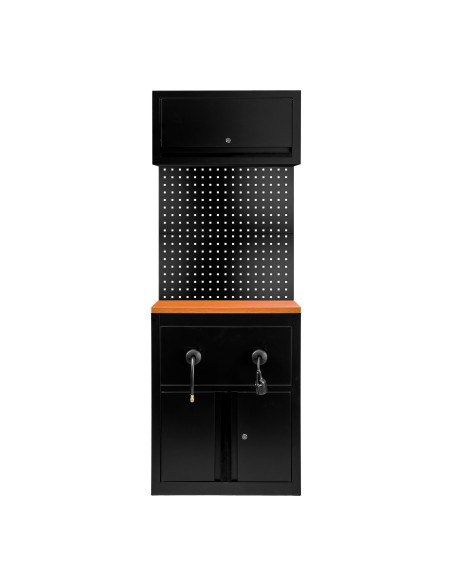 CONJUNTO DE MUEBLES MODULARES (9 PCS) - EXTENSIÓN DE ARMARIO PARA CARRETES (REF.18403) - NEGRO
