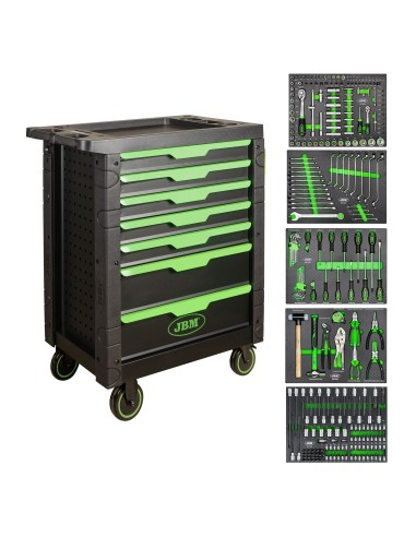 CARRO DE HERRAMIENTAS DE 7 CAJONES EQUIPADO CON 276 PIEZAS