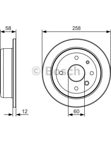 Disco de freno Bosch 0986479T52