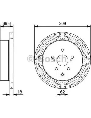 Disco de freno Bosch 0986479T57