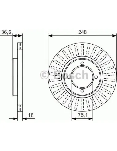 Disco de freno Bosch 0986479T64