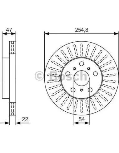 Disco de freno Bosch 0986479T65