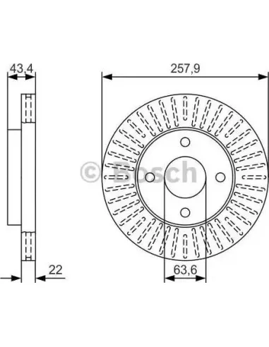 Disco de freno Bosch 0986479T66