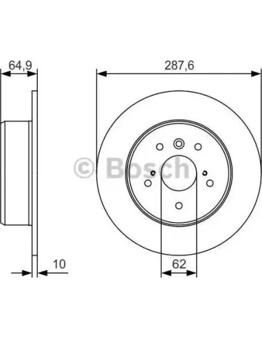 Disco de freno Bosch 0986479T69