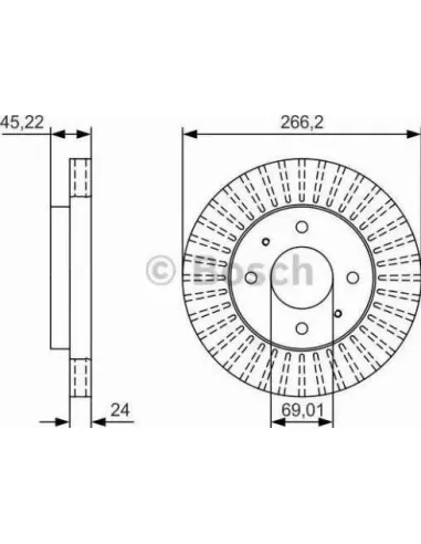 Disco de freno Bosch 0986479T75