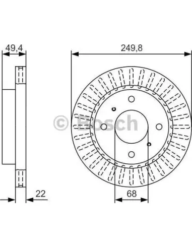 Disco de freno Bosch 0986479T78