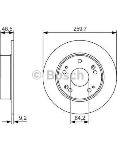 Disco de freno Bosch 0986479T81