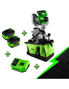 PROMO ELÉCTRICA CON INGLETADORA 60022 + BATERÍA 6.0AH X 2 + CARGADOR 20V + MOCHILA