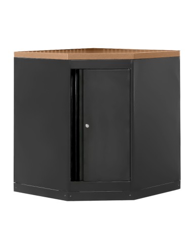 ARMARIO ESQUINERO CON TABLERO DE MDF - NEGRO