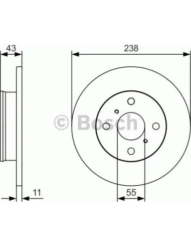 Disco de freno Bosch 0986479T87