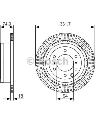 Disco de freno Bosch 0986479T90