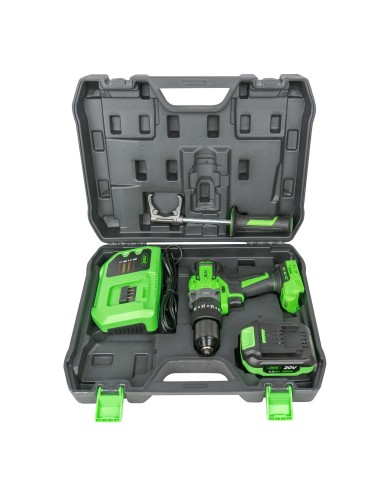 60047C TALADRO PERCUTOR A BATERÍA + 60044C PISTOLA DE IMPACTO 1/2" 1300NM A BATERÍA