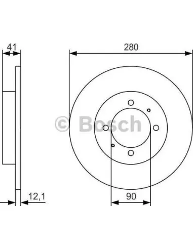 Disco de freno Bosch 0986479T94