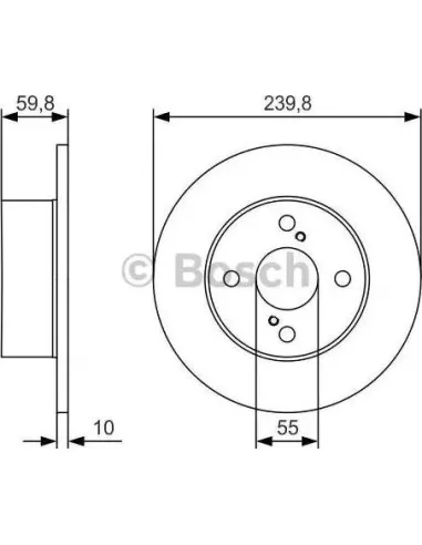 Disco de freno Bosch 0986479T96