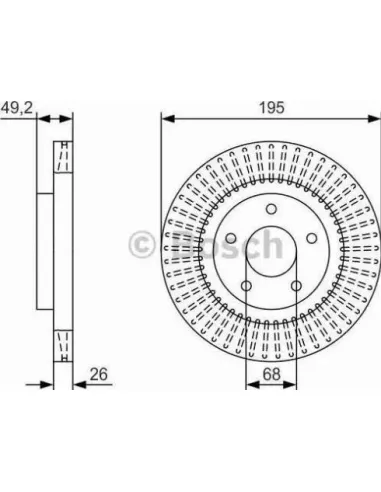 Disco de freno Bosch 0986479T99