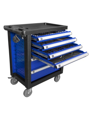 CARRO DE HERRAMIENTAS 6 CAJONES AZUL CON DOTACIÓN
