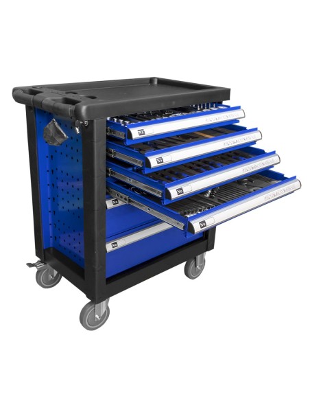 CARRO DE HERRAMIENTAS 6 CAJONES AZUL CON DOTACIÓN