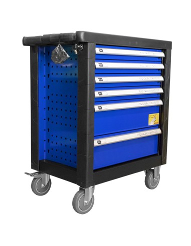 CARRO DE HERRAMIENTAS 6 CAJONES AZUL CON DOTACIÓN