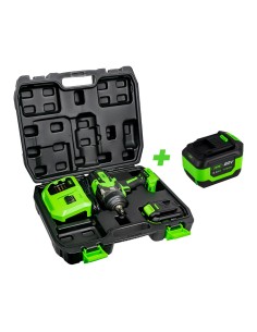 PISTOLA DE IMPACTO BRUSHLESS A BATERIA 1/2" CON MALETIN + 60015