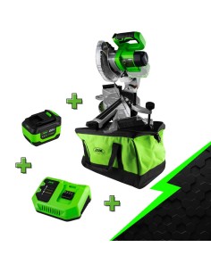 PROMO ELÉCTRICA CON INGLETADORA 60022 + BATERÍA 6.0AH + CARGADOR 20V + MOCHILA