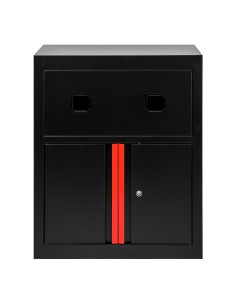 ARMARIO CON CARRETES DE AIRE COMPRIMIDO Y ELÉCTRICO - ROJO