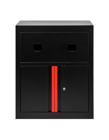 ARMARIO CON CARRETES DE AIRE COMPRIMIDO Y ELÉCTRICO - ROJO