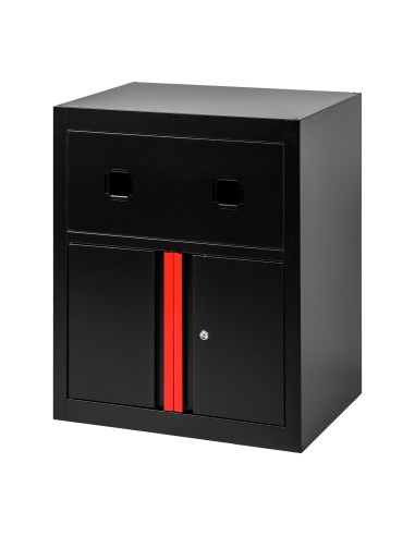ARMARIO CON CARRETES DE AIRE COMPRIMIDO Y ELÉCTRICO - ROJO