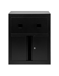 ARMARIO CON CARRETES DE AIRE COMPRIMIDO Y ELÉCTRICO - NEGRO
