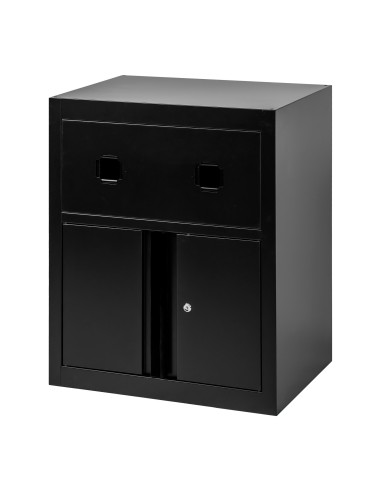 ARMARIO CON CARRETES DE AIRE COMPRIMIDO Y ELÉCTRICO - NEGRO