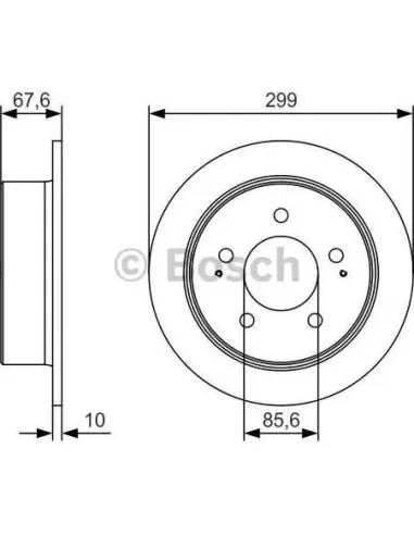 Disco de freno Bosch 0986479U21