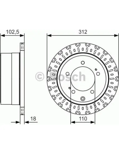 Disco de freno Bosch 0986479U25