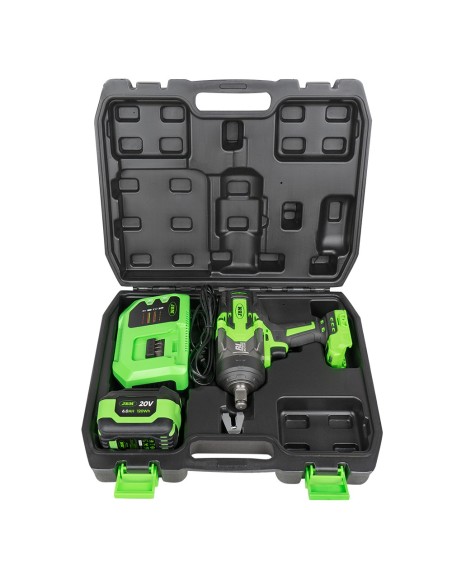 60048C PISTOLA DE IMPACTO BRUSHLESS A BATERÍA 3/4" 1300NM + 52347 SET DE 8 VASOS DE IMPACTO HEX 3/4"