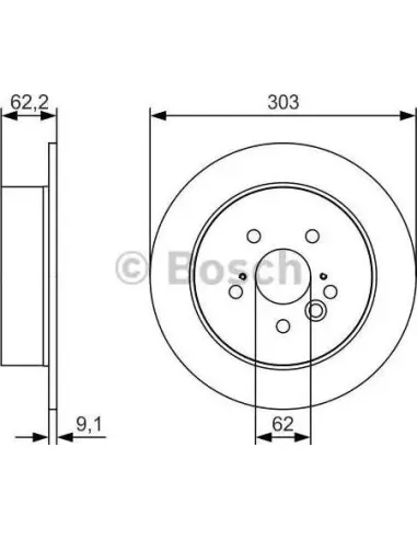 Disco de freno Bosch 0986479U28