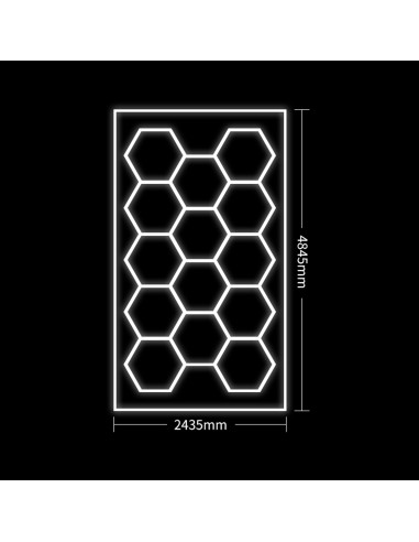 SET DE LUCES LED HEXAGONALES PARA TECHO CON KIT DE CABLE METÁLICO PARA COLGAR
