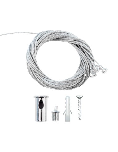 SET DE LUCES LED HEXAGONALES PARA TECHO CON KIT DE CABLE METÁLICO PARA COLGAR