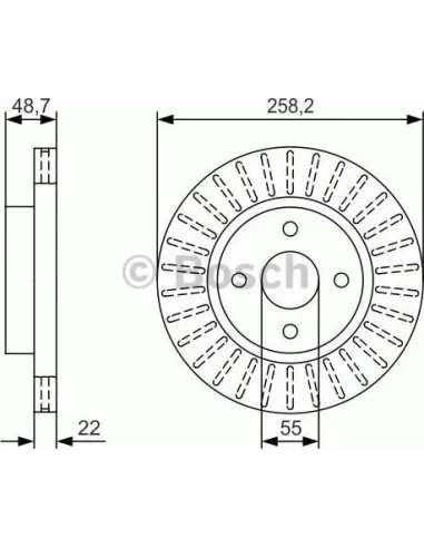 Disco de freno Bosch 0986479U38