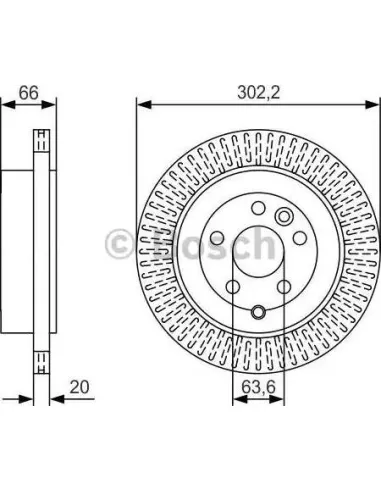 Disco de freno Bosch 0986479U44