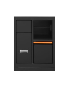 MUEBLE CON 3 CAJONES CON PORTABOBINA DE PAPEL - NARANJA
