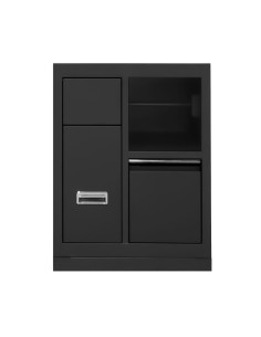 MUEBLE CON 3 CAJONES CON PORTABOBINA DE PAPEL - NEGRO