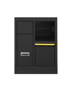 MUEBLE CON 3 CAJONES CON PORTABOBINA DE PAPEL - DORADO