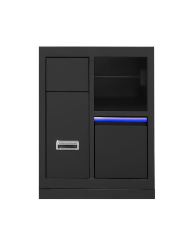 MUEBLE CON 3 CAJONES CON PORTABOBINA DE PAPEL - AZUL