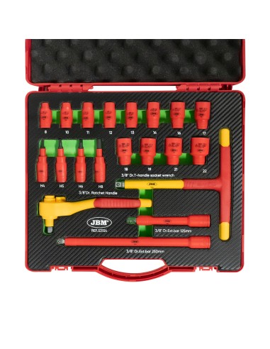 MALETÍN DE HERRAMIENTAS AISLADAS 20 PCS DE 3/8"