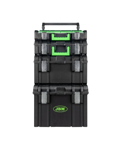CARRO MODULAR CON 4 CAJAS APILABLES