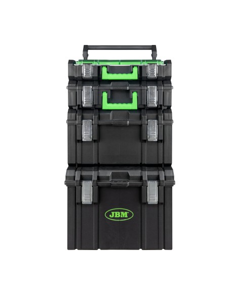 CARRO MODULAR CON 4 CAJAS APILABLES
