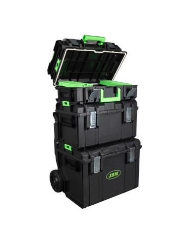 CARRO MODULAR CON 4 CAJAS APILABLES