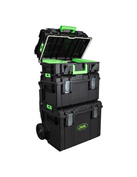 CARRO MODULAR CON 4 CAJAS APILABLES