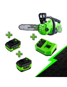 ESPECIAL KIT JARDÍN: MOTOSIERRA + BATERÍA 4AH + 6AH+ CARGADOR