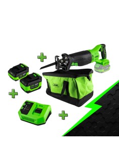 PROMO ELÉCTRICA CON SIERRA DE SABLE + BATERÍA 4.0AH + BATERÍA 6.0AH + CARGADOR 20V + MOCHILA