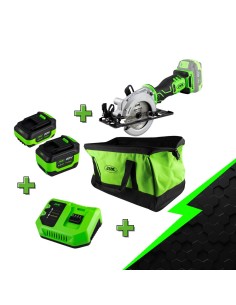 PROMO ELÉCTRICA CON MINI SIERRA + BATERÍA 4.0AH + BATERÍA 6.0AH + CARGADOR 20V + MOCHILA