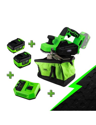 PROMO ELÉCTRICA CON CEPILLO 60020 + BATERÍA 4.0AH + BATERÍA 6.0AH + CARGADOR 20V + MOCHILA